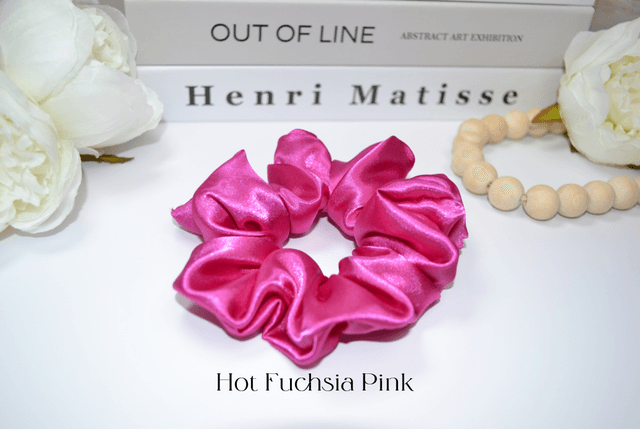 Satin Shine Scrunchie, Reds and Pinks Collection