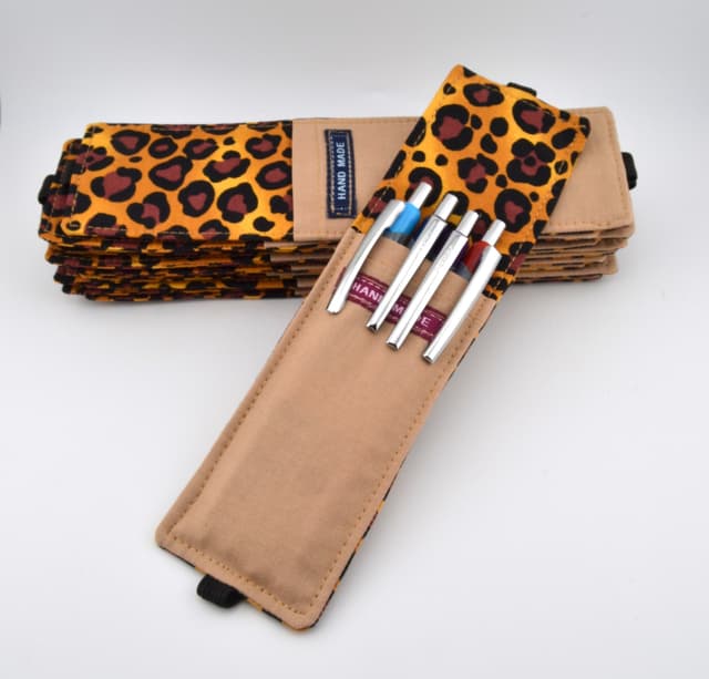 Leopard Print Pen Pocket Bookmark 