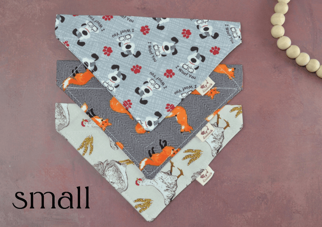 Pawfect Slip-On BandanasSet of 3, Small 