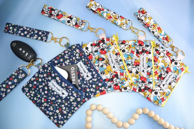5" Daisy Charm or Classic Mickey Mini Wallet Pouch and Keychain Wristlet Sets