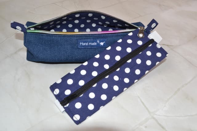  Matching Denim Pencil Case & Zipper Bookmark Set – Stylish and Practical 